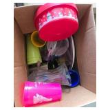 Miscellaneous Dishes and Silverware in Box