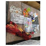Craft Supplies Including Paints, Brushes, and Acce