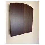 Wall-Mounted Dartboard Cabinet with Accessories