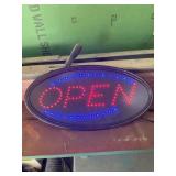 Oval LED Open Sign With Power Cord