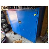 Sandusky Metal Cabinet With Casters and Shelving