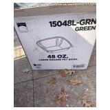 48 Oz Large Square Green Pet Bowls, Case of 150 Un