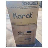 Karat Flat Lids and Choice 6 oz. Paper Hot Food Cu
