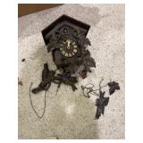 Black Forest Cuckoo Clock with Carved Wood Details