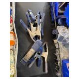 Spring Clamps With Blue Handles