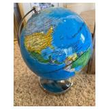 Illuminated Desktop Globe with Chrome Base