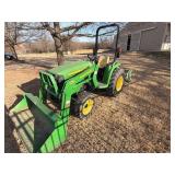 2017 John Deere 3038E With Attachments and 44 Hour