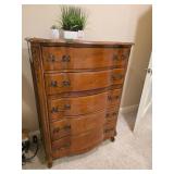 Wooden Chest of Drawers with Decorative Handles