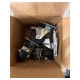 Four Roller Casters with Mounting Plates