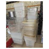 Transparent and White Food Storage Containers