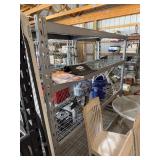 6-Foot Metal Rack With Grid Shelves