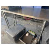 Rolling Stainless Steel Table, 49x39x24