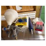 Tools Including Hopper Spray Gun, Caulk Gun, and C