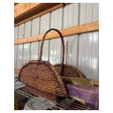 Wicker Basket With Handle, Approx. 24 Inches Wide