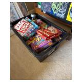 Board Games, Toys, and Puzzles in Plastic Storage