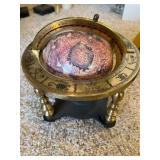 Brass Armillary Globe With Zodiac and Geographic D