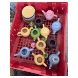Ceramic Teapots and Cups in Various Colors