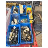 Miscellaneous Plastic Bins with Hardware and Acces