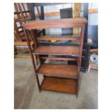 Wooden Shelving Unit With Four Tiers