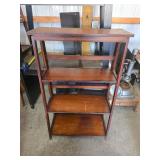 Wooden Shelving Unit with Four Tiers