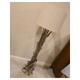 5 Ft Driftwood Floor Lamp With Fabric Shade