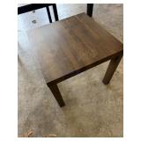 Square Wooden Table With Brown Finish