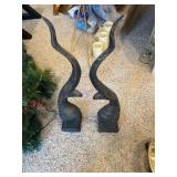 Sculpted wood Decorative Pieces with Base