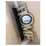 Wall Shelf with ï¿½HOMEï¿½ Design and Round Mirror
