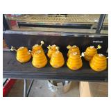 Ceramic Honey Pots With Lids and Dippers