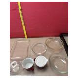 Anchor Hocking & Pyrex glass baking dishes and 2