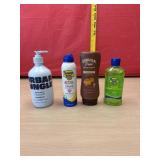 Urban Jungle Shampoo and Banana Boat Sunscteen