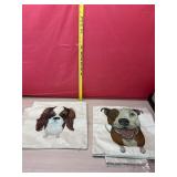 Dog Pillow case cover (3) Spaniels and 4 Pittys