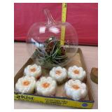 Apple shapes Terrarium 6 new flower candle and