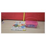 Sidewalk chalk and 2 in 1 game
