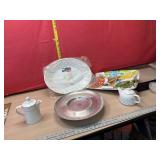 Vintage Aluminum Lazy Susan, w serving trays and