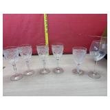 2 Vintage Antique Amethyst Crystal Goblets By