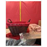 Have a holly jolly Christmas basket and linens