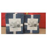 3- New blue bath towels