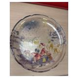 Glass Christmas Tray, wooden butter mold, 2 sugar