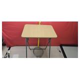 TV tray and raquet