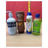 Urban Jungle Shampoo, Banana Boat sunscreen and