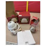 2 igloos light and Christmas bell