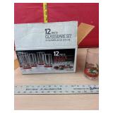 Set of 12 Holly & Berry Christmas glasses