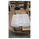 6- Rubbermaid  storage containers