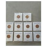 Uncirculated Pennies - 2 are Wheat