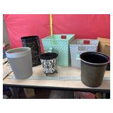 Trash cans planters and storage baskets