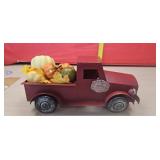 Fall decor metal truck