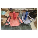 2 folding camp chairs