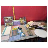 LgLot of crafting items, stencils, paper