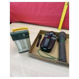4 flash lights and globe outdoor lights